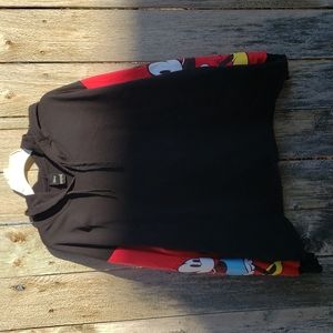 Hot Topic Disney pullover hoodie with Mickey and Minnie Mouse on the sleeves